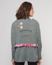 Veste Denim Militaire Médailles