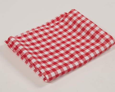 Taie oreiller vichy rouge