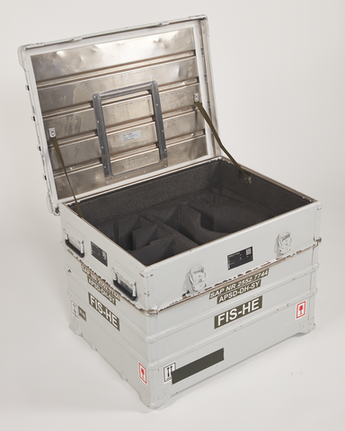 Grande Malle Militaire Métal Blanche