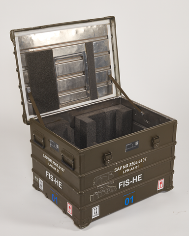 Grande Malle verte militaire métal
